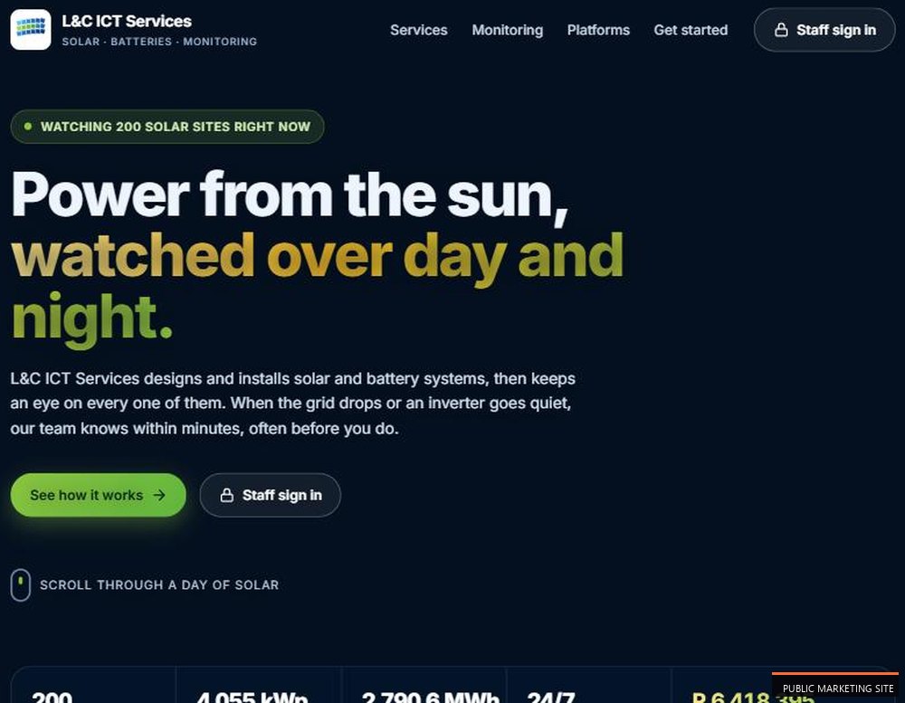 L&C ICT Services public marketing landing page